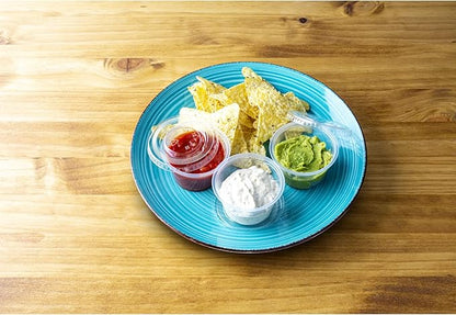 DuraHome Plastic Portion Cups with Lids 4 oz. & 5.5oz. Combo Pack of 150 Leakproof Jello Cup Mini Containers for Salad Dressing Sauce Condiment Snack Souffle and Salsa, Disposable, Interchangeable - Image 6