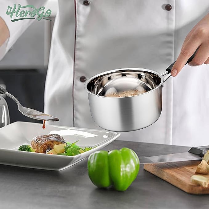 Herogo 2Qt Saucepan with Lid, 18/10 Stainless Steel Sauce Pan Pot, 2 Quart Saucepan for Gas Electric Stove Top Camping, Rust Free & Dishwasher Safe - Image 6