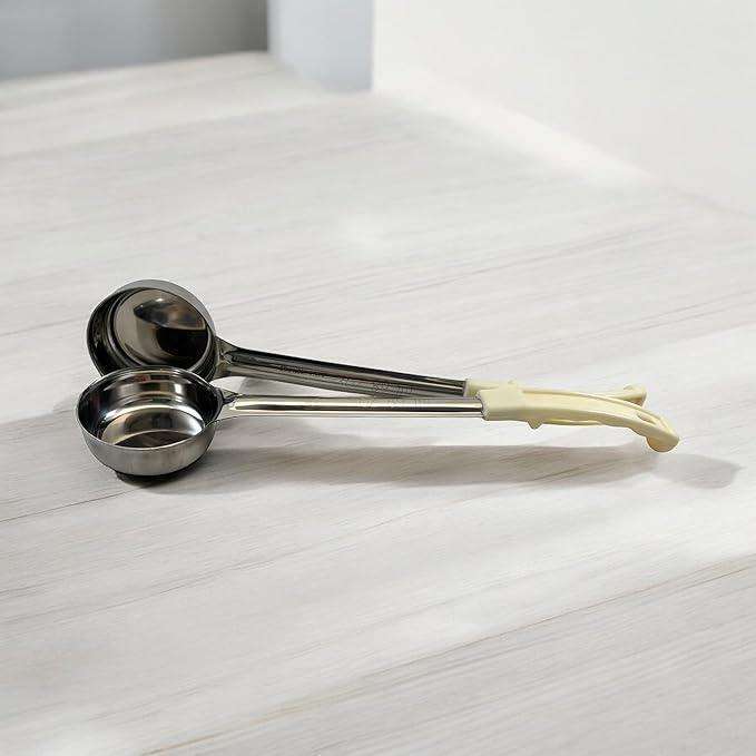 3 Ounce Solid Stainless Steel Portion Control Ladle Spoon for Measuring and Serving; Commercial Grade Serving Scoops [Pack of 2] - Image 9