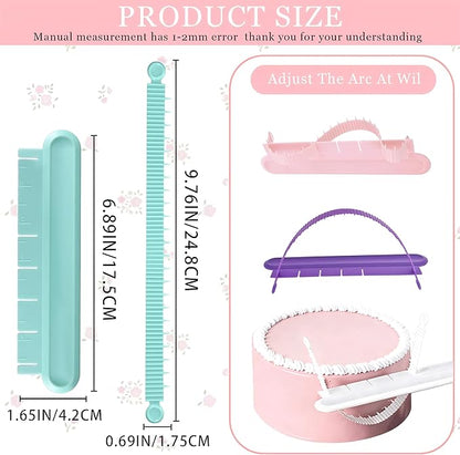 4PCS Cake Arch Guide Tool,Adjustable Fondant Cake Arc Ruler,Practical Baking Writing Swag Guide Gadgets Accessories,Decorative Marking Divider Aid,Pastry Decorating Supplies for Home Kitchen Bakeries - Image 7