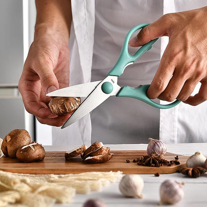 Light Green Kitchen Shears, Rkqoa Kitchen Scissors Heavy Duty Cooking Scissors, Dishwasher Safe Scissors Kitchen House Essentials Supplies, Stainless Steel Sharp Utility Shears for Meat, Chicken