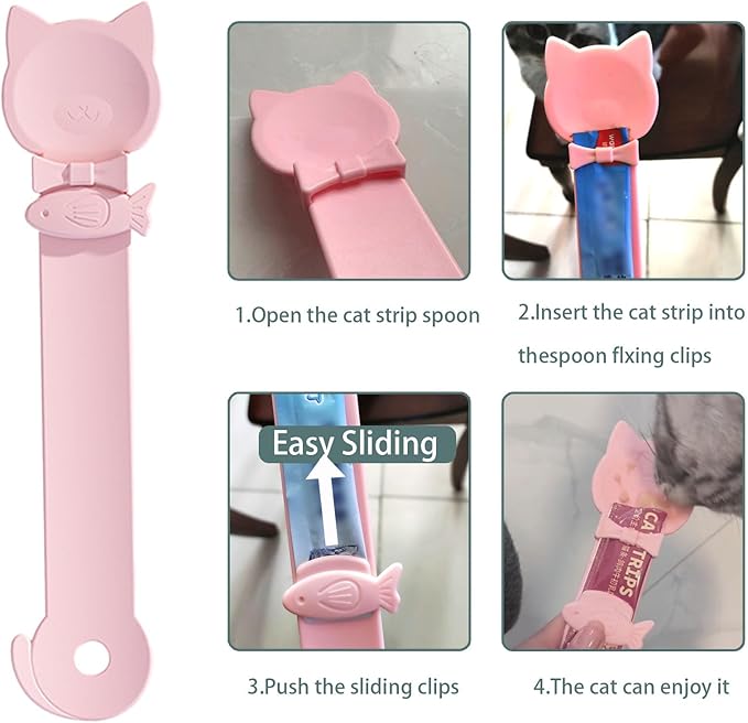 4pcs gray Pet Food Can Supplies Set，Silicone Cat Dog Food Can Lids Spoons with Multi-Function Cat Food Spoon and Opener Cute Paw Shape Opener Spatula Wet Food Spoon