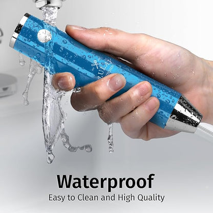 Zulay Kitchen Rechargeable Milk Frother Handheld Lux - Powerful 2-Speed Motor, Waterproof, 2000mAh Battery - Drink Mixer for Latte, Cappuccino, Matcha & Protein Powder - Metallic Blue - Image 6