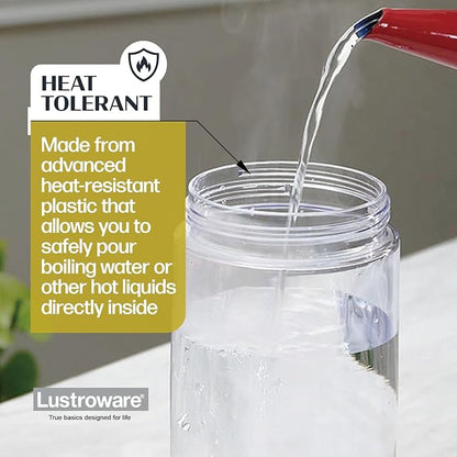 QuickServe Large Airtight Pitcher - 3L (101oz), Heat Resistant, BPA-Free SAN Plastic, One Touch Open & Close, Space-Saving, Made in Japan - White - Image 5