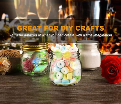 Rainforce Mason Jars 8 oz 30 Pack- Small Mason Jars With Gold Lids -1/4 Quart Canning Jars| Storage Pickling Jars For Jelly, Jam, Honey, Pickles, Spice - With 30 Chalkboard Labels - Image 6