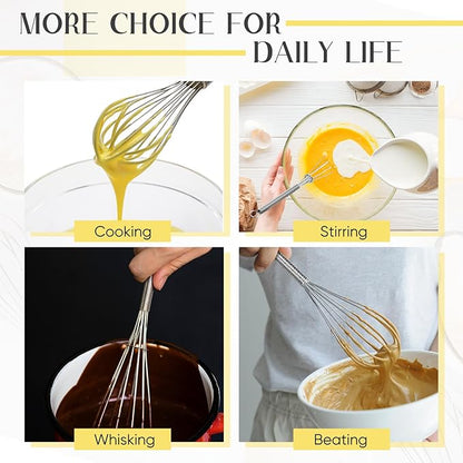 Baderke 50 Pcs Mini Whisk Bulk Small Whisks for Cooking 304 Stainless Steel Tiny Whisk for Baking, Whipping, Beating Eggs, Mixing Sauces, Blending Ingredients (6 Inch) - Image 4