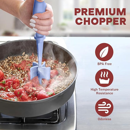2Pcs Meat Chopper, Hamburger Grinder, Premium Heat Resistant Smasher for Ground Beef, Burger Grinder Nylon Potato Mix Tool-Purple - Image 5