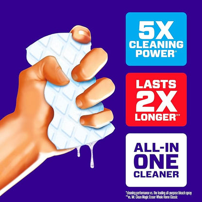 Mr. Clean Magic Eraser Sponge, All Purpose Cleaner, Cleaning Scrubber, Wall, Sneaker, Kitchen, Bathroom, Shower Cleaner, Cleaning Supplies, Melamine Sponge, Cleaning Pads, Extra Durable, 9ct - Image 3