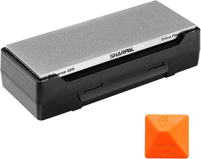 SHARPAL 162N Double-sided Diamond Sharpening Stone Whetstone Knife Sharpener |Coarse 325 / Extra Fine 1200 Grit | Storage Case with NonSlip Base & Angle Guide (8 in. x 3 in.) Mothers Day Gifts by SHARPAL