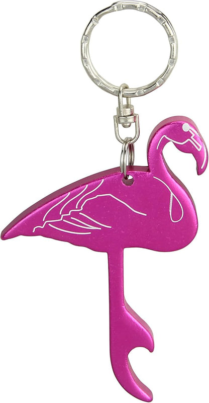 SWATOM Pink Flamingo 6PCS Bottle Opener Keychain Beer Openers Tool Key Chain Ring Accessories
