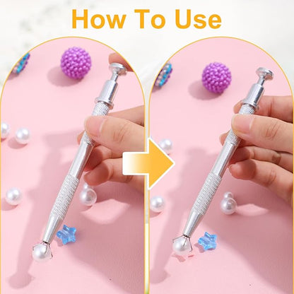 4 PCS Cake Decorating Tools Set, Stainless Steel Pearl Sprinkles Pen Pearl Grabber with 4 Claws & Tweezers with Shovel Head Spoon Sugar Cookie Decorating Supplies for Baking Cookies Cupcake Decoration