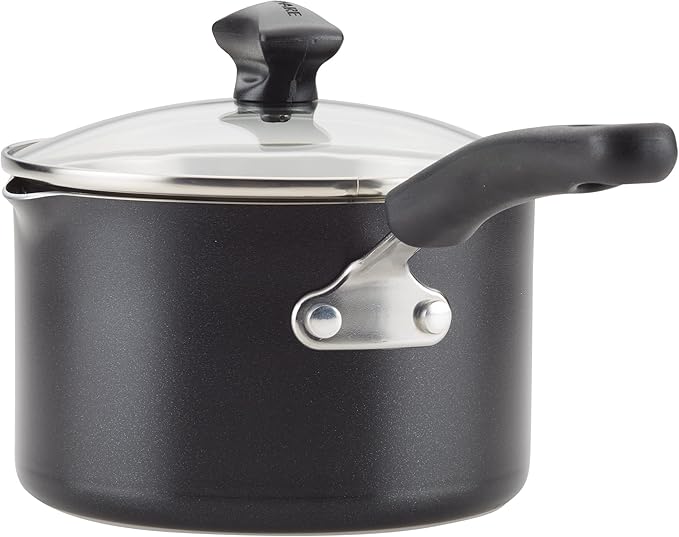 Farberware Cookstart DiamondMax Nonstick Cookware/Pots and Pans Set with Glass Lids, Dishwasher Safe, Includes Baking Pan and Kitchen Cooking Tools, 15 Piece - Black - Image 11