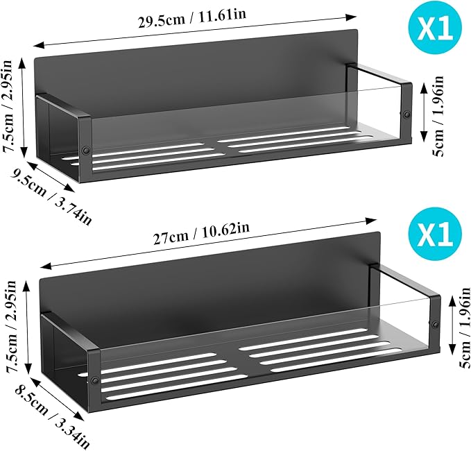 HuggieGems 2 Pack Magnetic Spice Storage Rack Organizer for Refrigerator and Oven, Clear Fridge Organizers and Storage - Image 6
