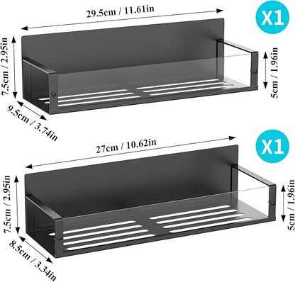 HuggieGems 2 Pack Magnetic Spice Storage Rack Organizer for Refrigerator and Oven, Clear Fridge Organizers and Storage - Image 6