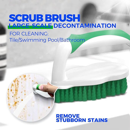 Holikme 7 Pack Deep Cleaning Brush Set, Scrub Pads with Scraper Tip for Pool Walls, Bathroom, Grout, Floor, Bike, Tub, Shower, Kitchen Surface (Green) - Image 2