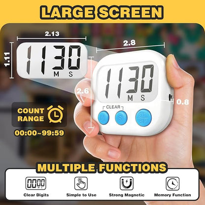 Classroom Timers for Teachers Kids Large Magnetic Digital Timer Teacher Supplies 2 Pack-Green White - Image 4