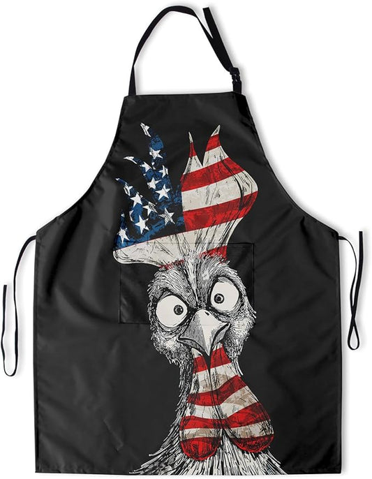 Funny Apron Polyester Grooming Aprons with Pocket for Cooking Kitchen Grilling Adults