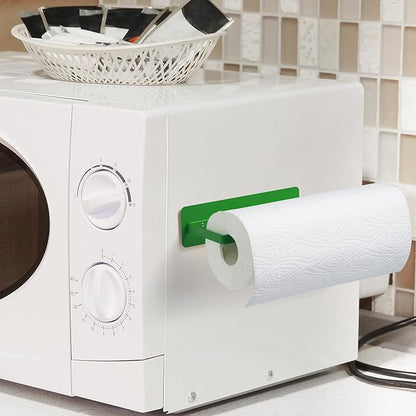 Magnetic Paper Towel Holder for Fridge Green,Heavy Duty Strong Magnet Backing for Toolbox,Grill,BBQ Griddles,RV Tailgates,Microwave,Fridge,Garage - Fit for Large Size of Paper Towel Roll