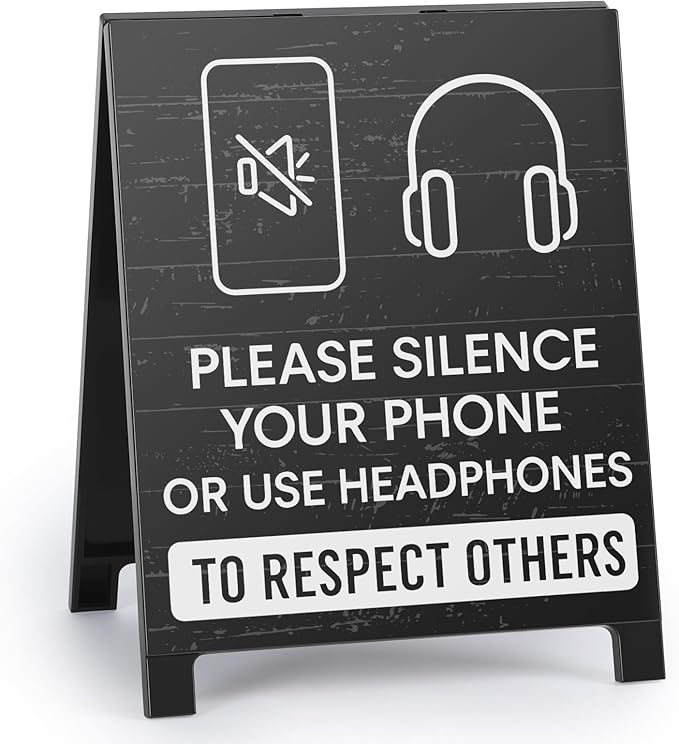 Funny Home Office Reminder Decor Caution Desk Signs Team Gifts for Employees Boss Humorous Shelf Desk Decorations Supplies Cubicle Table Decorations Silence Your Phone White Elephant Gift by Youremotionalvaluechoices