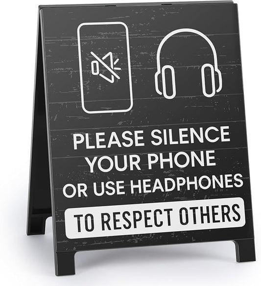 Funny Home Office Reminder Decor Caution Desk Signs Team Gifts for Employees Boss Humorous Shelf Desk Decorations Supplies Cubicle Table Decorations Silence Your Phone White Elephant Gift by Youremotionalvaluechoices