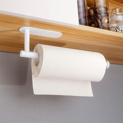 Paper Towel Holders,Paper Towels Rolls - for Kitchen,Paper Towels Bulk- Self-Adhesive Under Cabinet,Both Available in Adhesive and Screws,Stainless Steel Paper Towel Holder(White) - Image 3