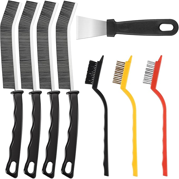 Crevice Cleaning Brush,8 Pcs Cleaning Supplies,Hard Bristle Crevice Cleaning Brush,Crevice Cleaning Brushes for Household Use Bathroom Tiles Kitchen Practical and Durable by Tedmax