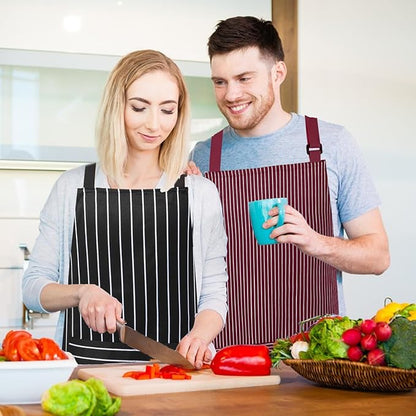 VALOME 2 Pack Kitchen Aprons, Apron for Cooking with 2 Pockets, Unisex Adjustable Neck Strap Chef Aprons for Men Women - Image 6
