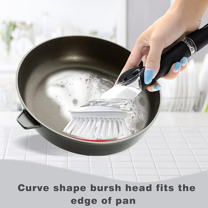 Brush Refills for OXO Dish Brush - 4 Pack Dish Brush Cleaning Soap Dispensing Head Replacement for Scrubber (White) - Image 4