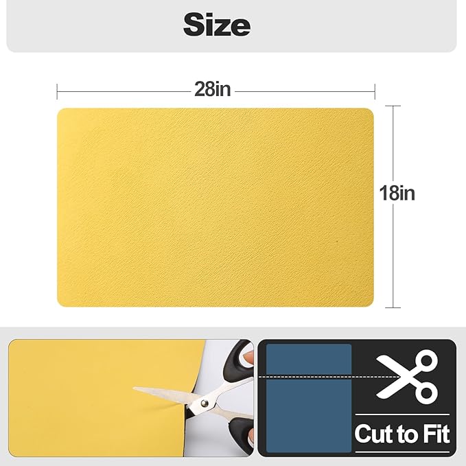 Ecotrim - Dish Drying Mat for Kitchen Counter | Coffee Bar Mat for Countertops | Heat Resistant Drainer Mat with Non-slip Rubber Backed | Hide Stain Kitchen Absorbent Draining Mat | Yellow 18"x28" - Image 6