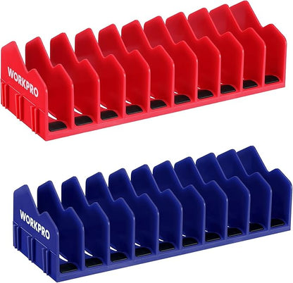 WORKPRO 2-Pack Plier Organizer Rack, Pliers Holder and Cutter Organizers with Non-Slip Rubber Base, 20-Slot Tool Box Organizer, Tool Drawer Organizer, Tool Storage, Plier Rack (Pliers Not Included)