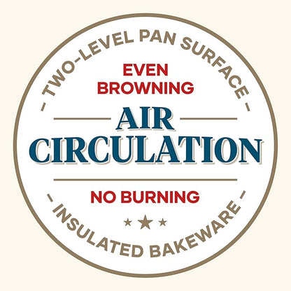 Farberware Golden Bake Bakeware Nonstick Round Cake Pan Set, 2-Piece, Gray