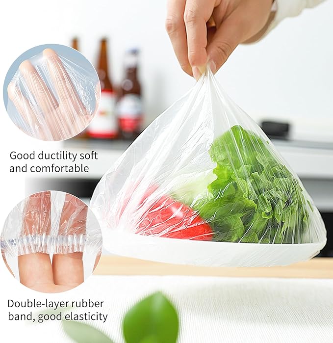 Homelove Plastic Bowl Covers Dish Cover Food Cover, 100pcs Reusable Elastic Stretch Fresh Keeping Covers, Kitchen Dining Cookware Canning Lids Food Bags, Universal Kitchen Plastic Wrap [Colorful] - Image 6