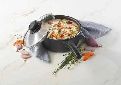 GoodCook Everyday Nonstick Sauce Pan w/Lid, 2 Quart, Black - Image 2
