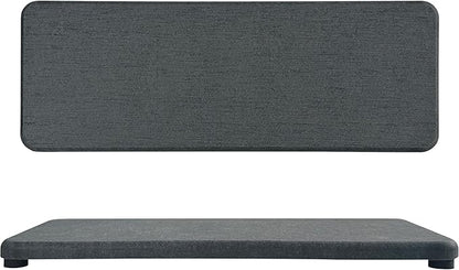 NiuYichee 2 Pcs Water Absorbing Stone Trays, Kitchen/Bathroom Sink Soap Dish, Diatomite Tray Used for Hand Soap & Cosmetic Bottles in The Modern Home, 3.15" W x 8.7" L, Dark Gray