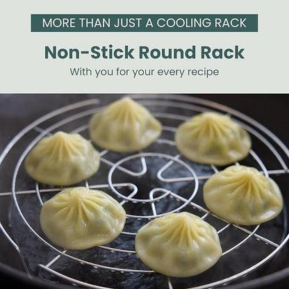 Ultra Cuisine 3 Set Round Cooling Racks for Cooking and Baking – Oven & Dishwasher-Safe, 100% Stainless Steel Steaming and Baking Rack - Fits Air Fryer, Pressure Cooker & Cake Pan (7.5, 9 & 10.5 Inch) - Image 7
