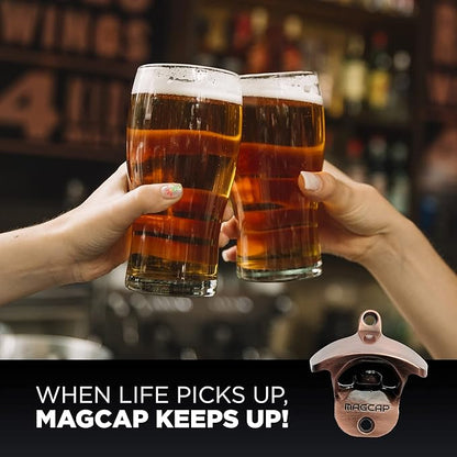Outdoor Bottle Opener Wall Mounted - Style Magnetic Beer Bottle Opener that Catches Caps - Easy to Install and Incredibly Convenient - Image 4