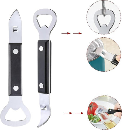 2PCS Bottle Opener, JINLIFA Stainless Steel Manual Can Punch Bottle Cap Beer Bottle Openers, Dishwasher Safe - Image 2