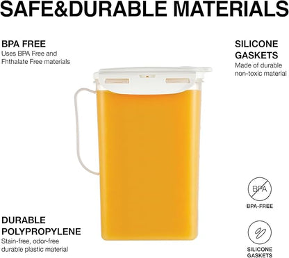 LocknLock Aqua Fridge Door Water Jug | Clear Pitcher | BPA Free Plastic Pitcher with Lid | 2 Quart Pitcher with Lid for Water, Juice, Tea & More Beverages, Ivory - Image 6