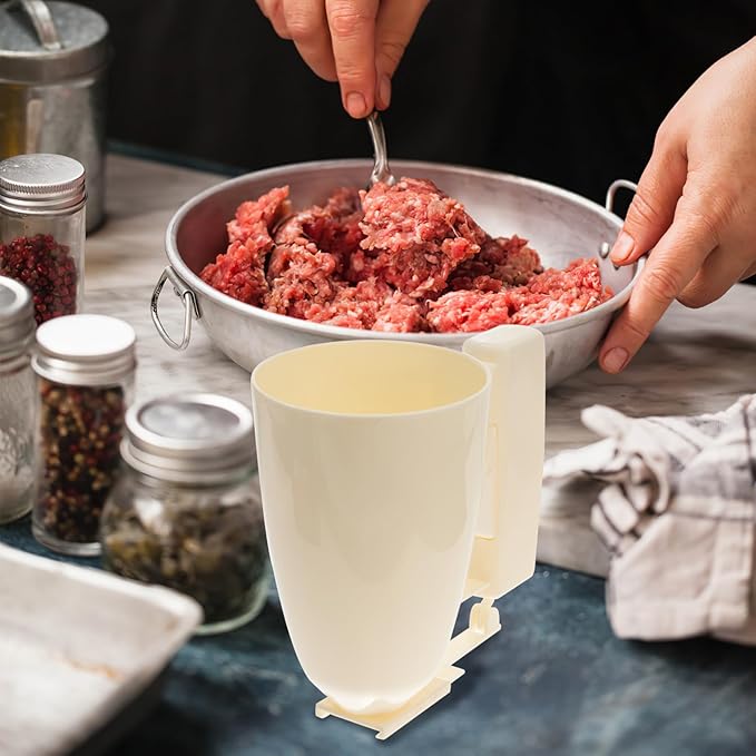 BESTYASH Meatball Maker Dispenser Cup Handheld Meatball Molding Tool 304 Stainless Steel Easy to Use for Home Cooking and Cupcakes