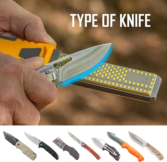 Smith's DCS4 4” Diamond Combination Sharpener - Double Sided Stone - Outdoor Field Knife Sharpener - Fish Hook & Pointed Tools Micro Sharpener - Lightweight, Compact, Handheld - Image 9
