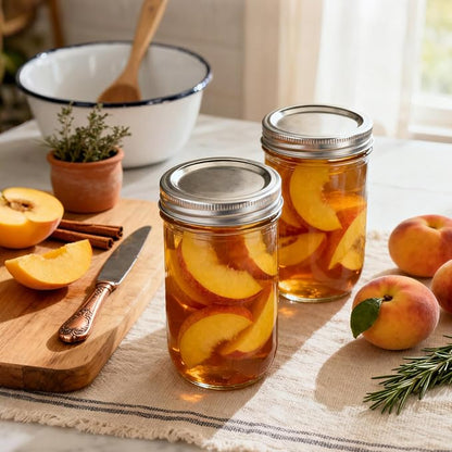 ComSaf 12 oz Mason Jars with Lids 6 Pcs, Regular Mouth Canning Jars with Seal Bands, 12 oz Glass Jar with lid for Soft Drinks, Juice, Jam, Jelly, Sauce, Dessert, Overnight Oats, Pickles - Image 4