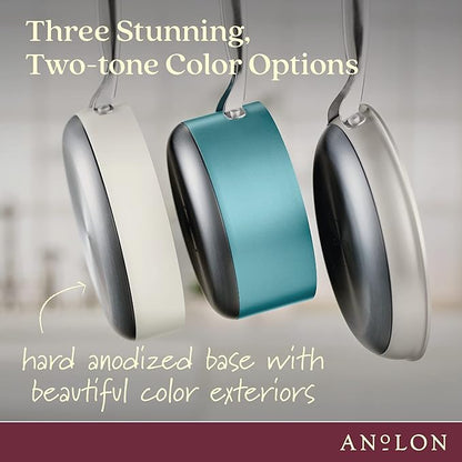 Anolon Achieve Hard Anodized Nonstick Frying Pan/Skillet, 12 Inch, Teal