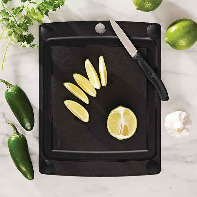 Epicurean All-In-One Cutting Board with Non-Slip Feet and Juice Groove, 10" × 7", Slate/Black - Image 2