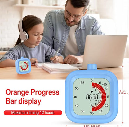 Digital Visual Timer for Kids 12hours Countdown countup Kitchen Timer Student Timer Gym Timer (Pink)