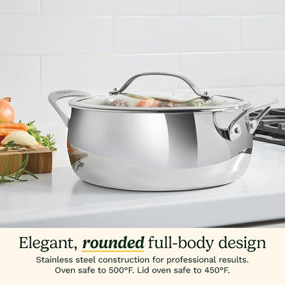Cuisinart PureClad™ Triple Ply Stainless Steel 4.5 Qt. Dutch Oven w/Cover, PCT3545-24 - Image 4