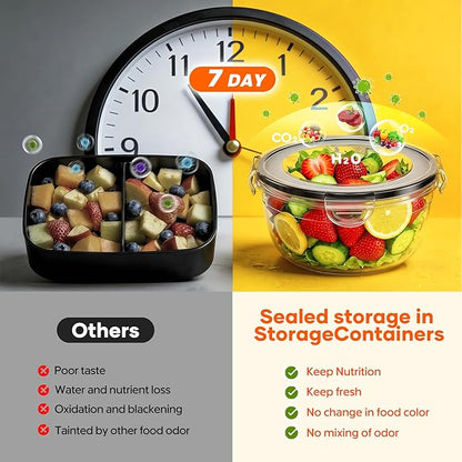 50 PCS Food Storage Containers with Lids (25 Containers & 25 Lids) - Reusable Plastic Food Containers for Kitchen Storage and Organization BPA-Free Leakproof Meal Prep Container with Labels & Pen - Image 3