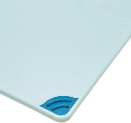 San Jamar Saf-T-Grip Cutting Board with Molded-in Ruler, Plastic Chopping Board for Kitchen, 9" x 12" x 0.35", 6 Count, Blue