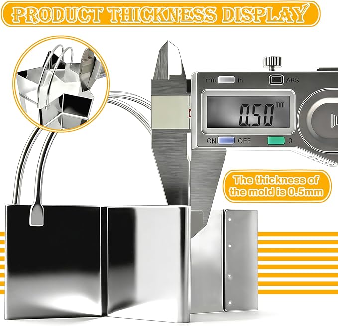 Star Cookie Cutters (5 Pieces/Set),Biscuit Cutter Set with Handle and Big Ring, Professional Baking Dough Cutter Tools for Cakes, Sandwiches, Donuts, Dumplings - Image 4