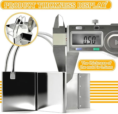 Star Cookie Cutters (5 Pieces/Set),Biscuit Cutter Set with Handle and Big Ring, Professional Baking Dough Cutter Tools for Cakes, Sandwiches, Donuts, Dumplings - Image 4