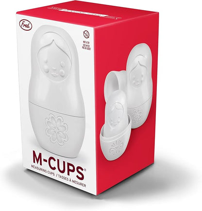 Genuine Fred M-CUPS Matryoshka Measuring Cups, Set of 6, Russian Doll Nesting Measuring Cups, White - Image 7
